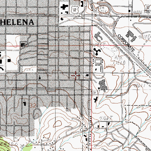 Topographic Map of First Lutheran Church, MT