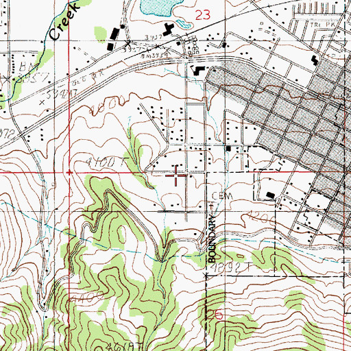 Topographic Map of Neighborhood Assembly of God Church, MT