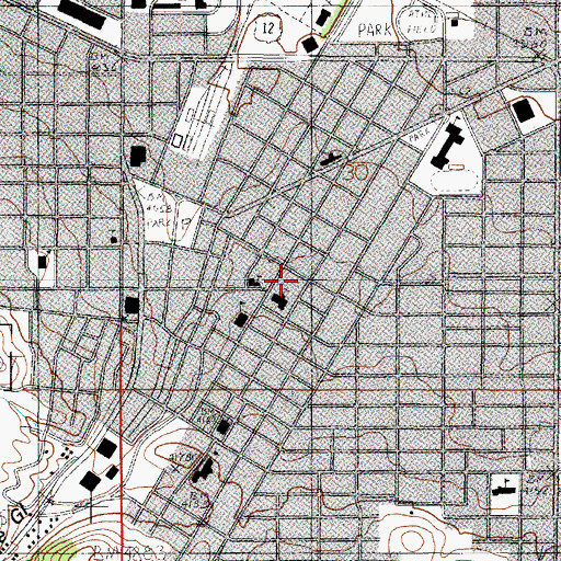 Topographic Map of Church of Christ, MT