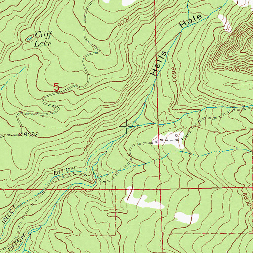 Topographic Map of Silver Creek, CO