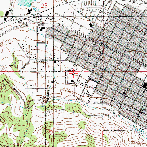 Topographic Map of Mount Helena Community Church, MT