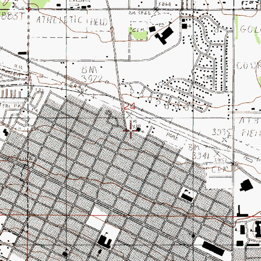 Topographic Map of Salvation Army Church, MT