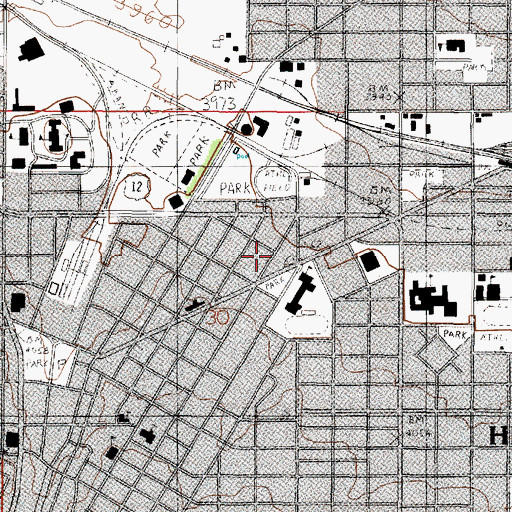 Topographic Map of Saint Johns Lutheran Church, MT