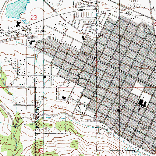 Topographic Map of Victory Chapel, MT
