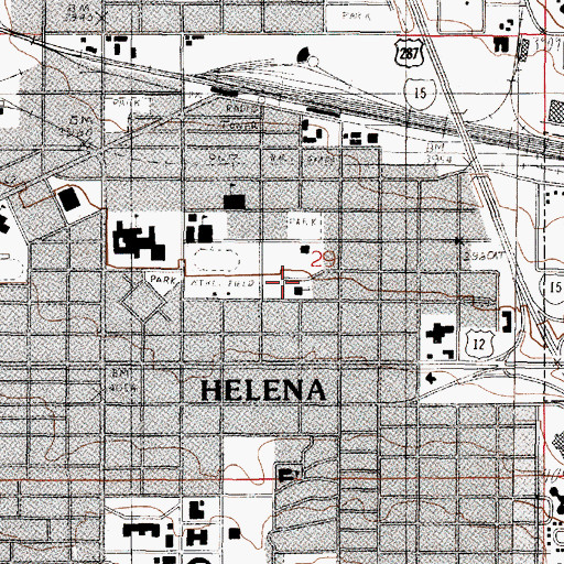 Topographic Map of Saint Mary Catholic Community, MT