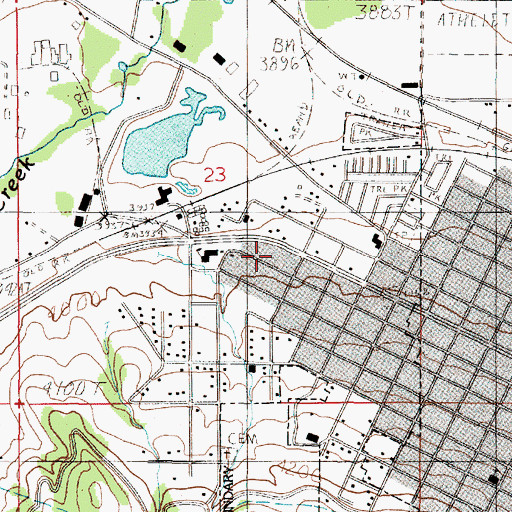 Topographic Map of Kenwood (historical), MT