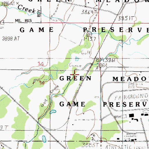Topographic Map of Helena Barracks (historical), MT
