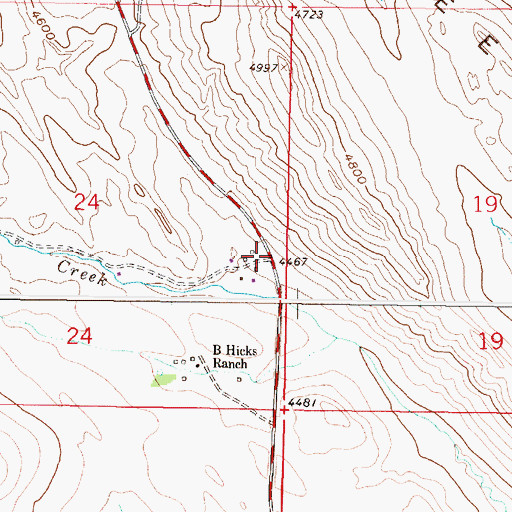 Topographic Map of Fulton Post Office (historical), MT