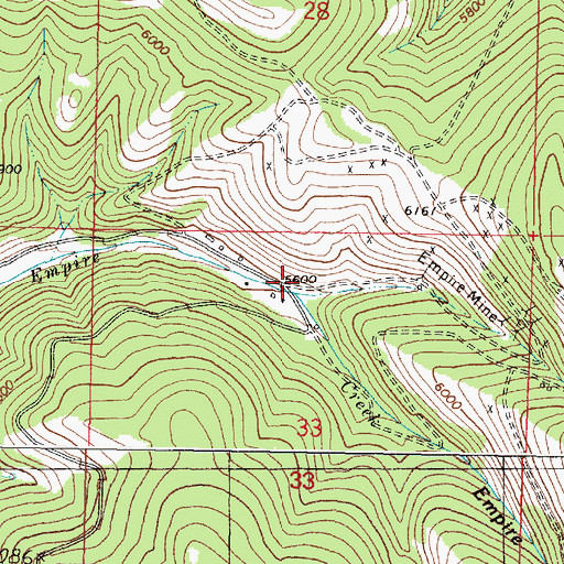Topographic Map of Empire Post Office (historical), MT