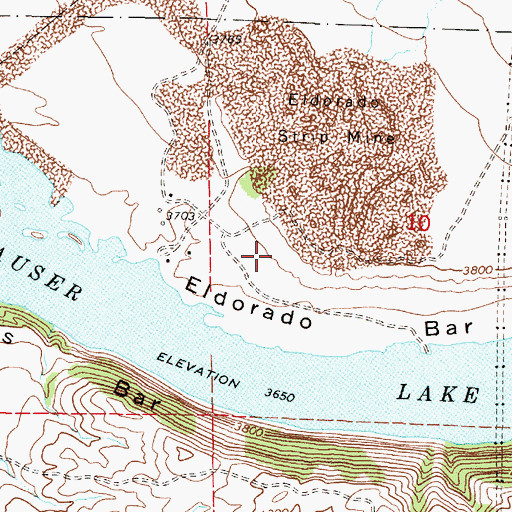 Topographic Map of Downieville Post Office (historical), MT