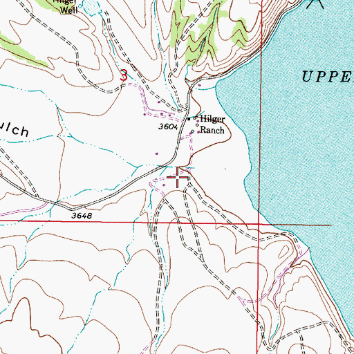Topographic Map of Hilgersville Post Office (historical), MT
