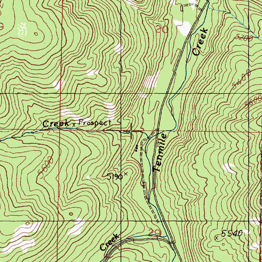 Topographic Map of Clarkston Post Office (historical), MT