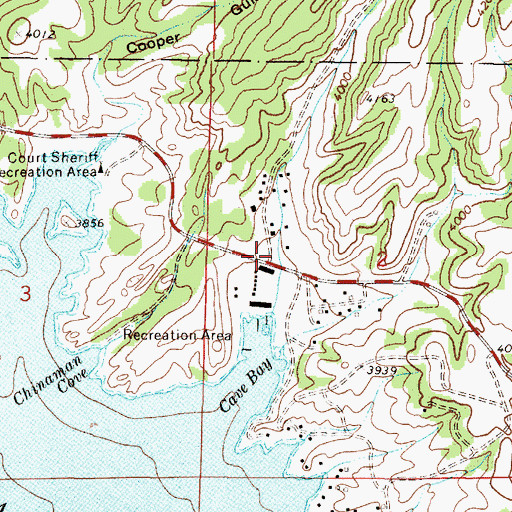 Topographic Map of Cavetown, MT