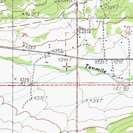 Topographic Map of Wades (historical), MT