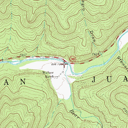 Topographic Map of Bear Creek, CO