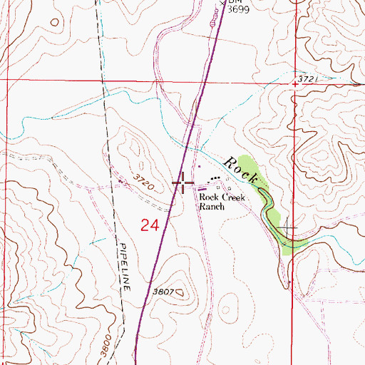 Topographic Map of Power Post Office (historical), MT