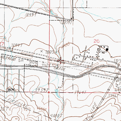 Topographic Map of Powder Spur (historical), MT