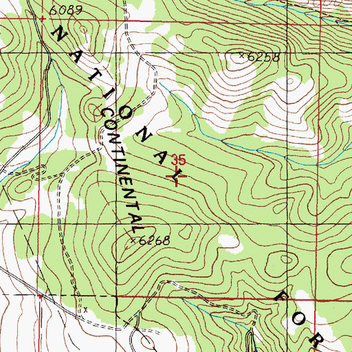 Topographic Map of Belmont Post Office (historical), MT