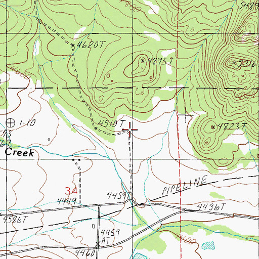 Topographic Map of Baxendale Post Office (historical), MT
