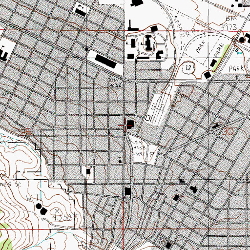 Topographic Map of Helena Fire Department Station 1 Headquarters, MT