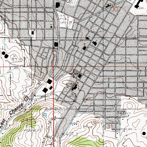 Topographic Map of Lewis and Clark County Sheriff's Office, MT