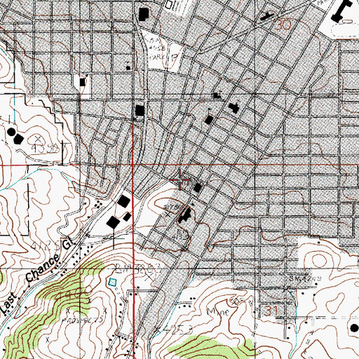 Topographic Map of Helena Police Department, MT