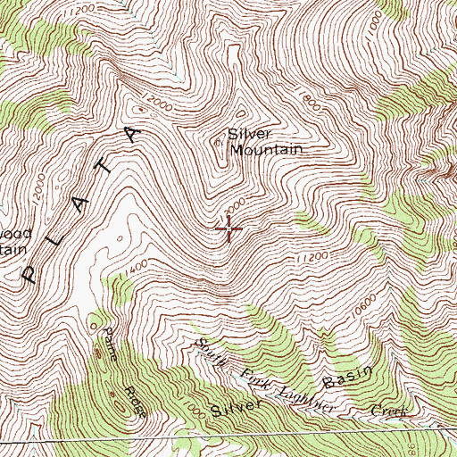 Topographic Map of Silver Basin, CO