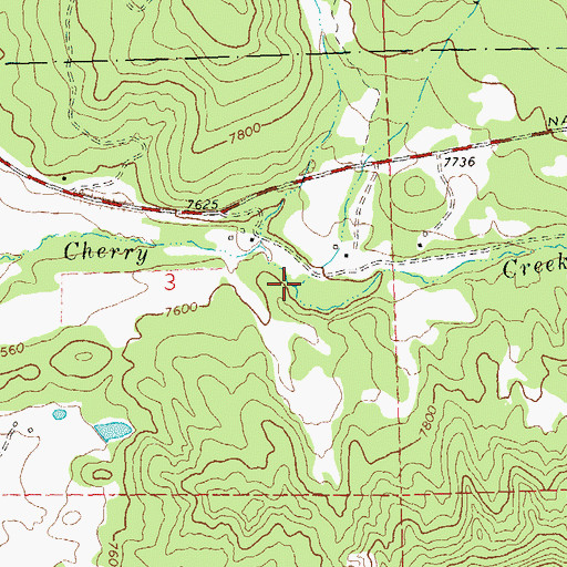 Topographic Map of Starvation Creek, CO