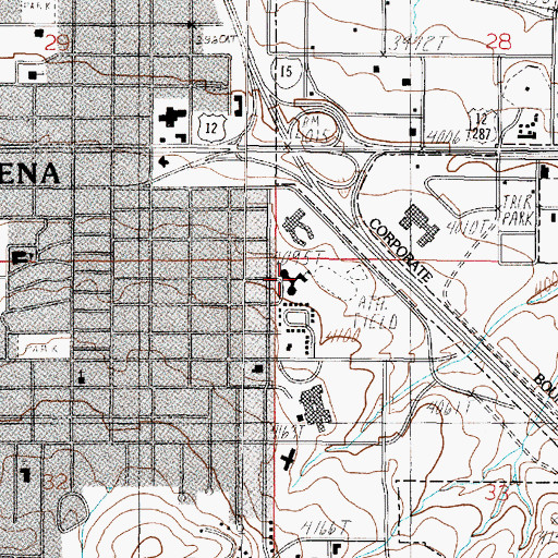 Topographic Map of Smith Elementary School, MT