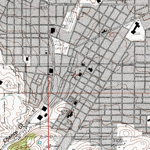 Topographic Map of Central Elementary School, MT