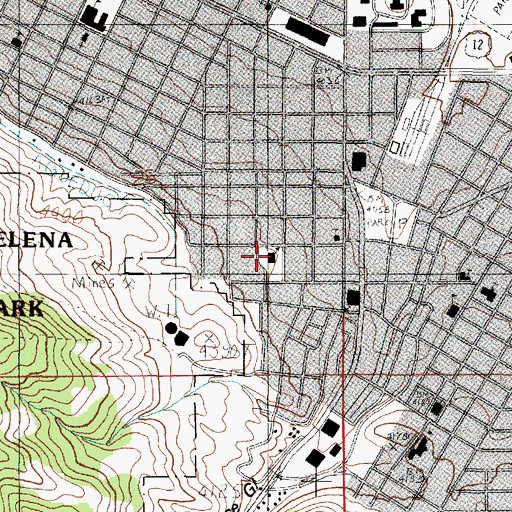 Topographic Map of Hawthorne Elementary School, MT