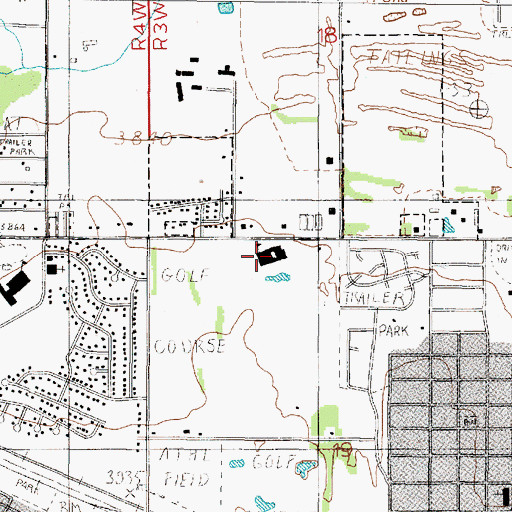 Topographic Map of Four Georgians Elementary School, MT