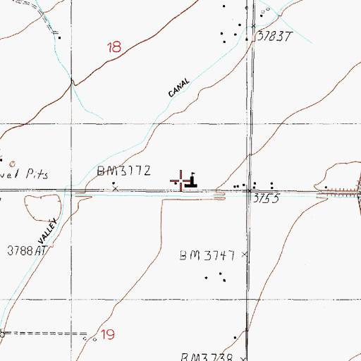 Topographic Map of Jim Darcy Elementary School, MT
