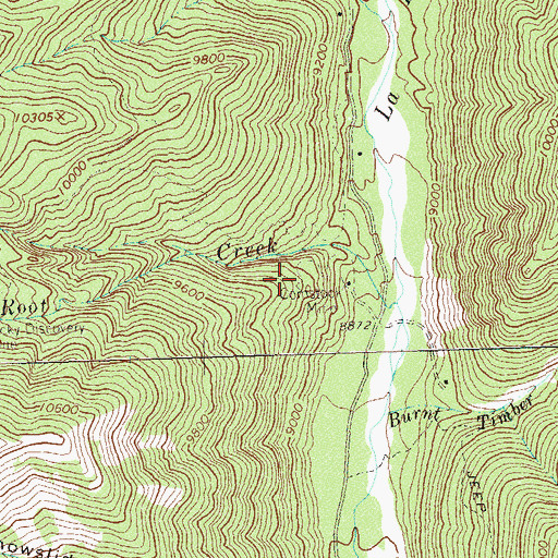 Topographic Map of Cornstock Mine, CO