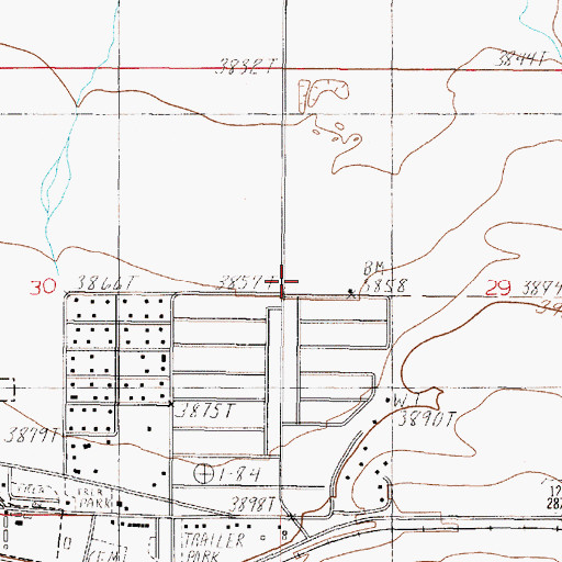 Topographic Map of Eastgate Elementary School, MT