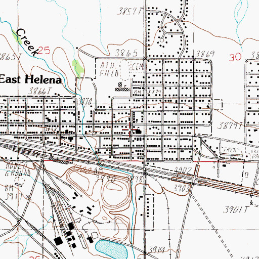 Topographic Map of Radley Middle School, MT