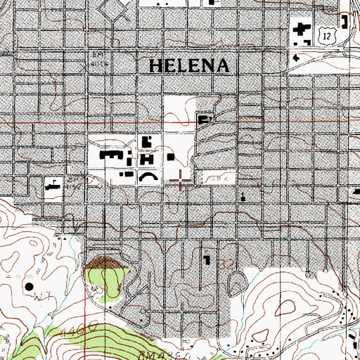 Topographic Map of Governors Mansion, MT