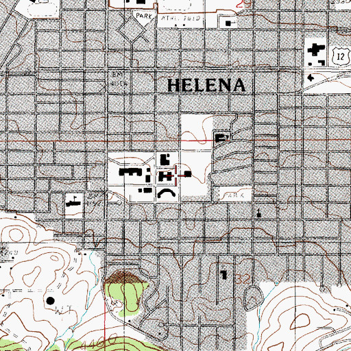 Topographic Map of SRS Building, MT