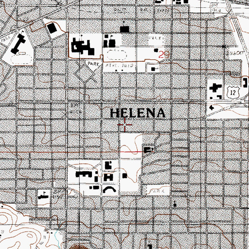 Topographic Map of Institutions Building, MT