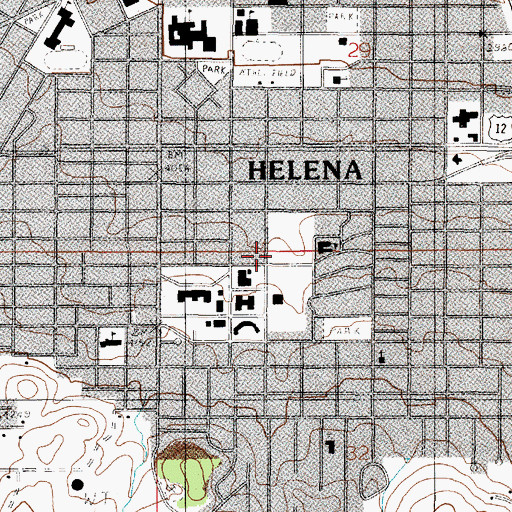 Topographic Map of Teachers Retirement Building, MT