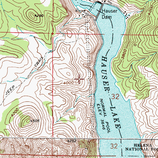 Topographic Map of Black Sandy State Park, MT