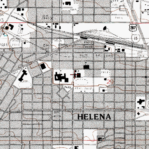 Topographic Map of Helena College of Technology of the University of Montana, MT