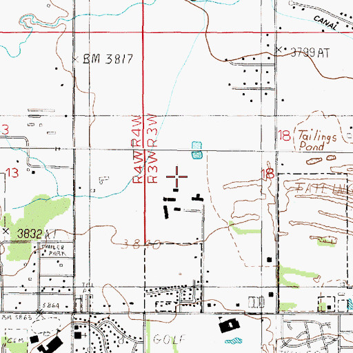Topographic Map of Lewis and Clark County Poor Farm Cemetery, MT