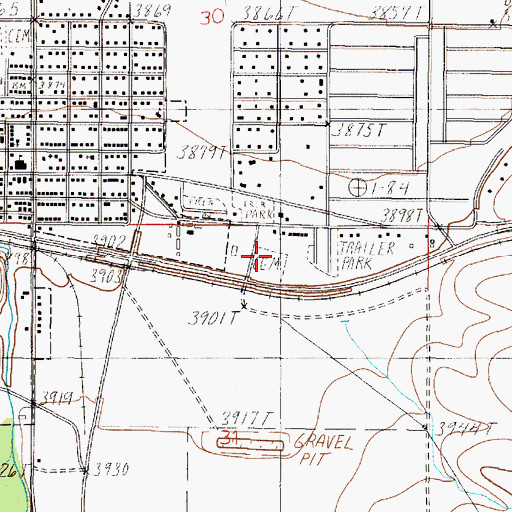 Topographic Map of Serbian Cemetery, MT