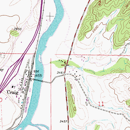 Topographic Map of Wegner Creek Bridge, MT