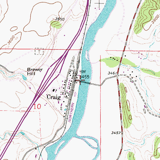Topographic Map of Craig Bridge, MT
