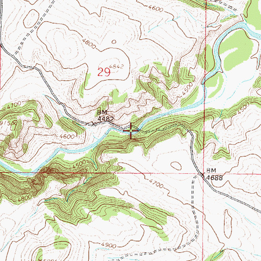 Topographic Map of Dearborn River High Bridge, MT