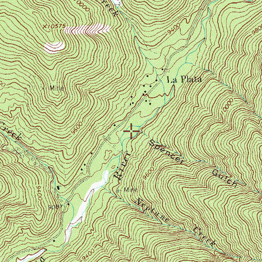 Topographic Map of Spencer Gulch, CO
