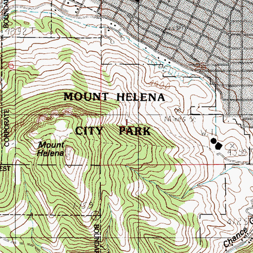 Topographic Map of North Access Trail, MT