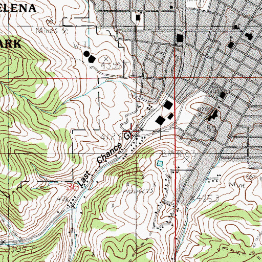 Topographic Map of Morelli Bridge, MT
